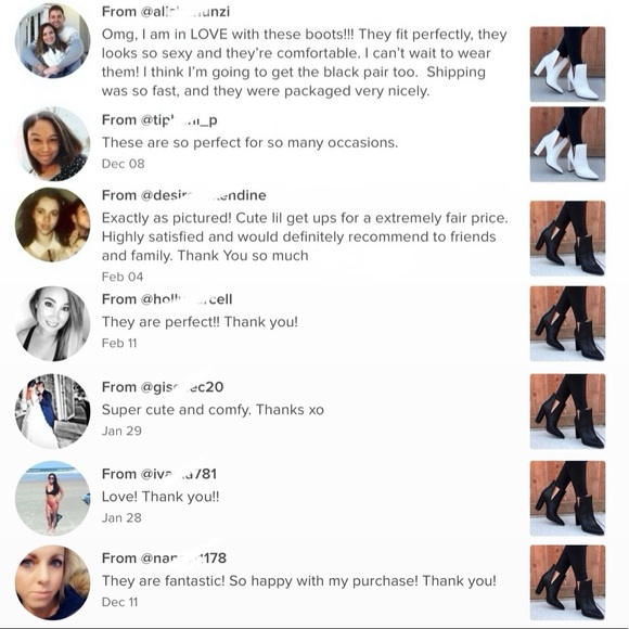 Black Ankle High Block Chunky Heel Booties - Picture 10 of 14